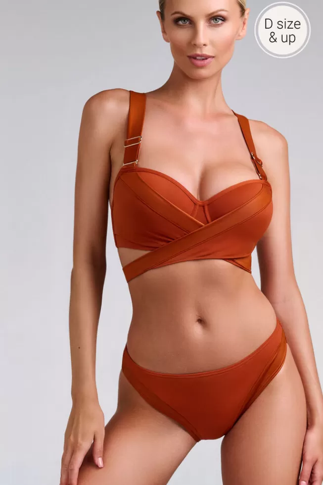 Marlies Dekkers Lingerie cache-coeur-plunge-balcony-bikini-top burntorange Shop