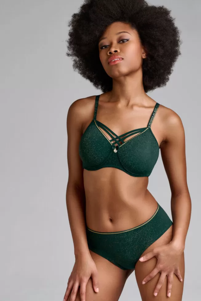Marlies Dekkers Lingerie dame-de-paris-care-bra pinegreenandgoldlurex Online
