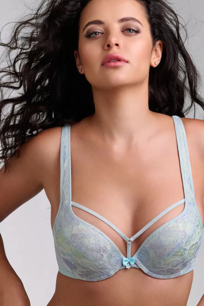 Marlies Dekkers Lingerie mariposa-push-up-bra sparklingiridescentaqua Flash Sale